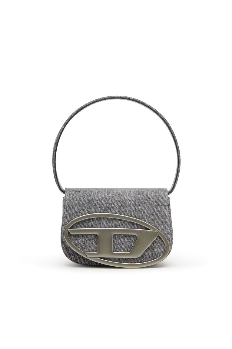 Iconica borsa a spalla in denim stonewashed