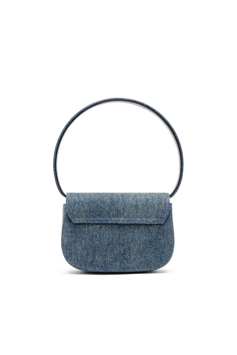 Iconica borsa a spalla in denim solarizzato