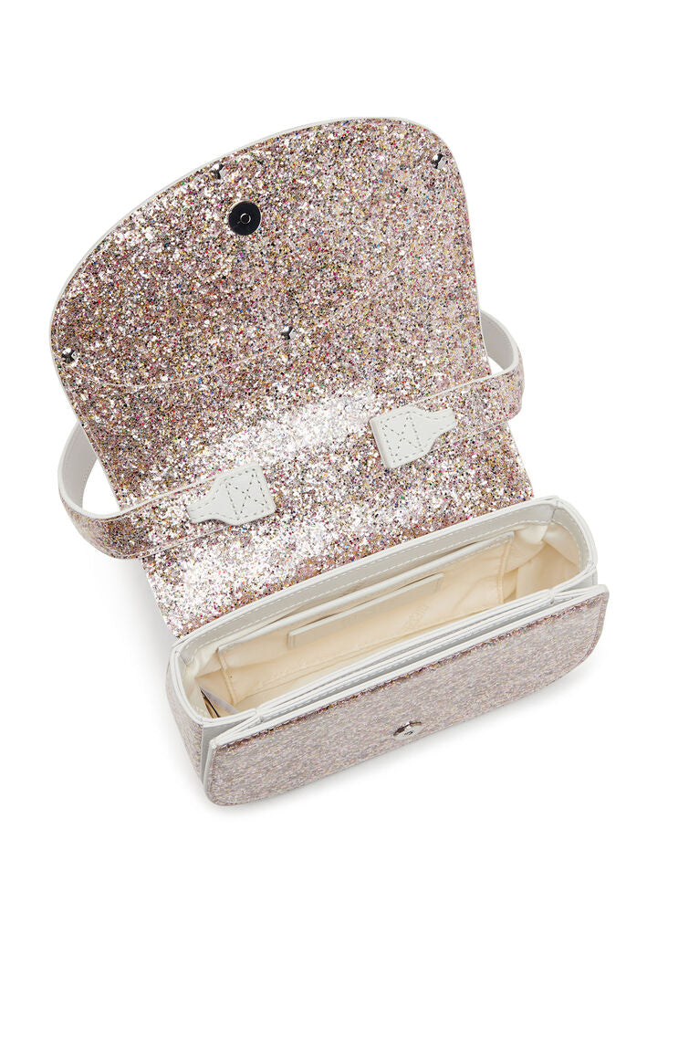 1DR-Iconica borsa a spalla con macro glitter