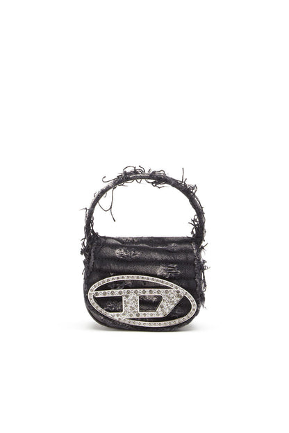 1DR XS - Iconica mini borsa in tela con cristalli