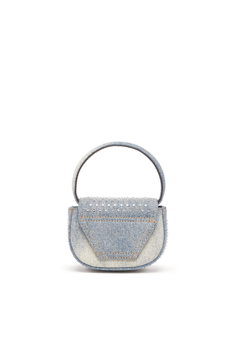 1DR XS - Iconica mini bag in denim e cristalli