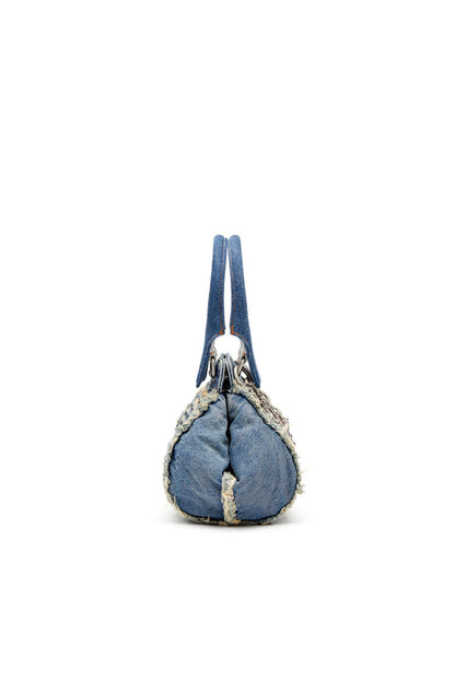 D-Vina-Xs-Borsa in denim trapuntato distressed