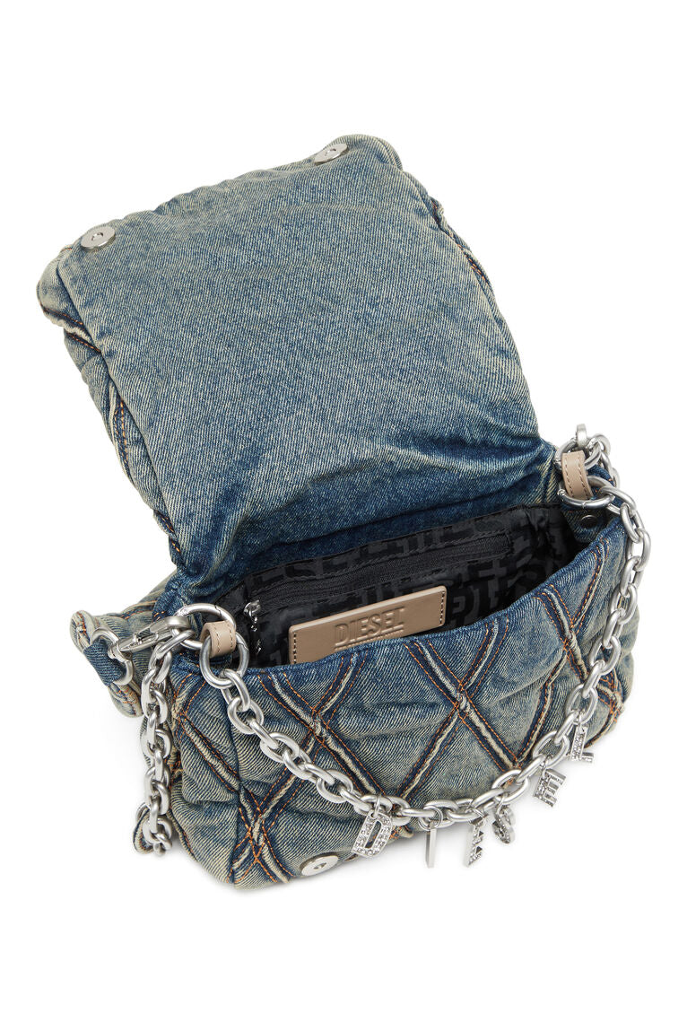 Charm-D S-Borsa piccola in denim trapuntato