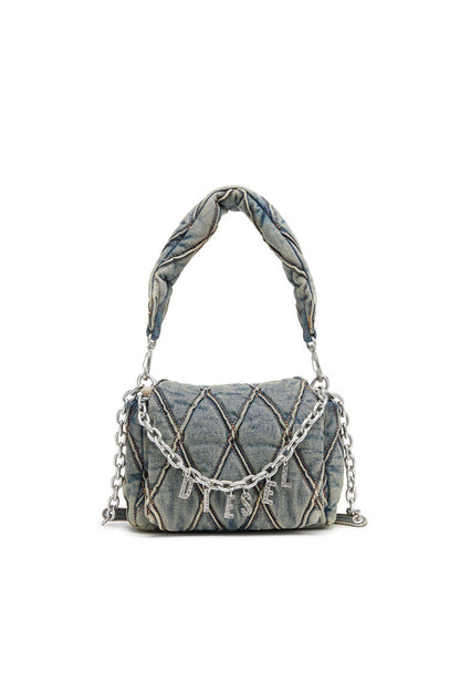 Charm-D S-Borsa piccola in denim trapuntato