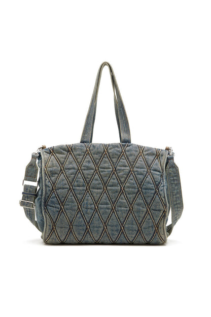 Charm-D-Tote in denim a rombi