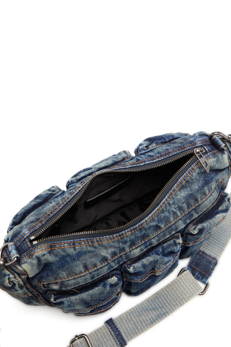 Travel 3000-Borsa multipocket in denim trattato