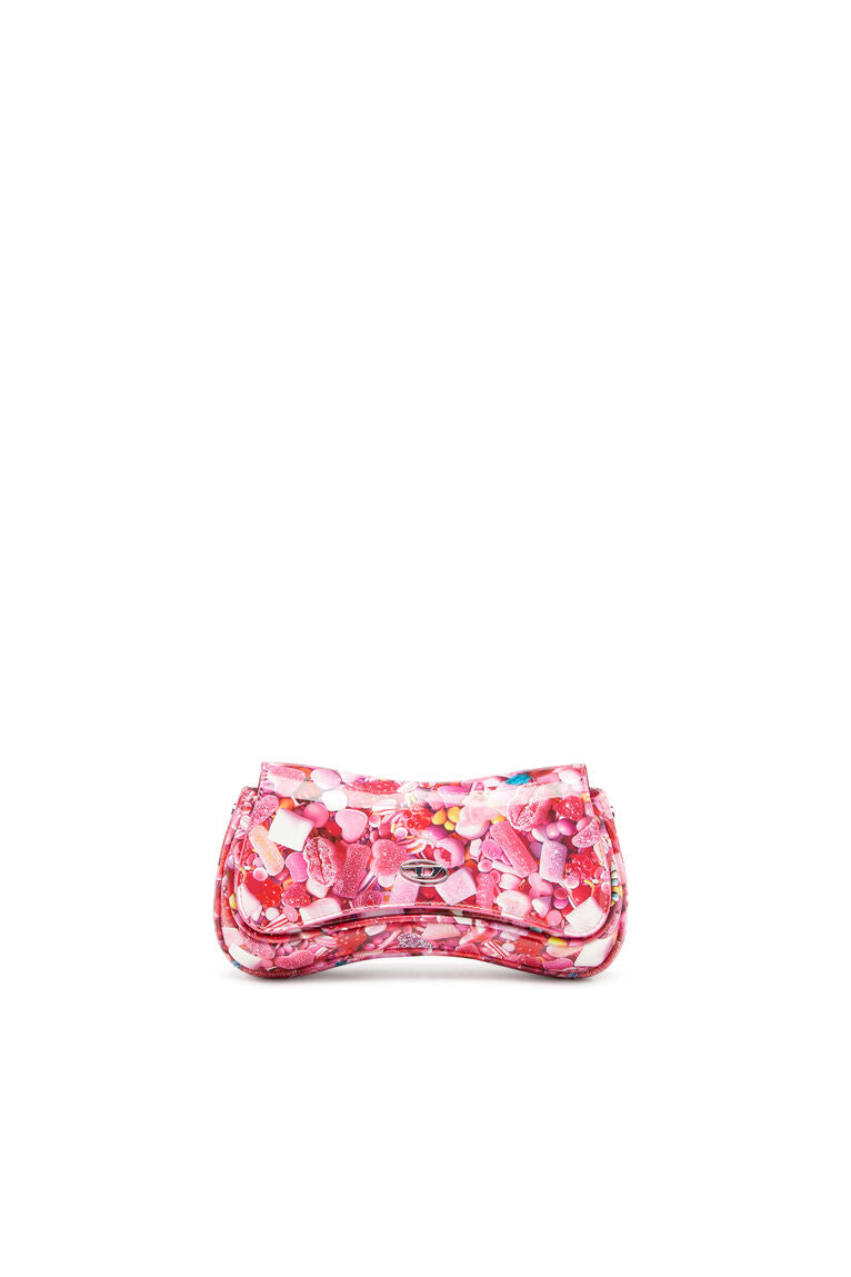 Play-Clutch lucida con stampa