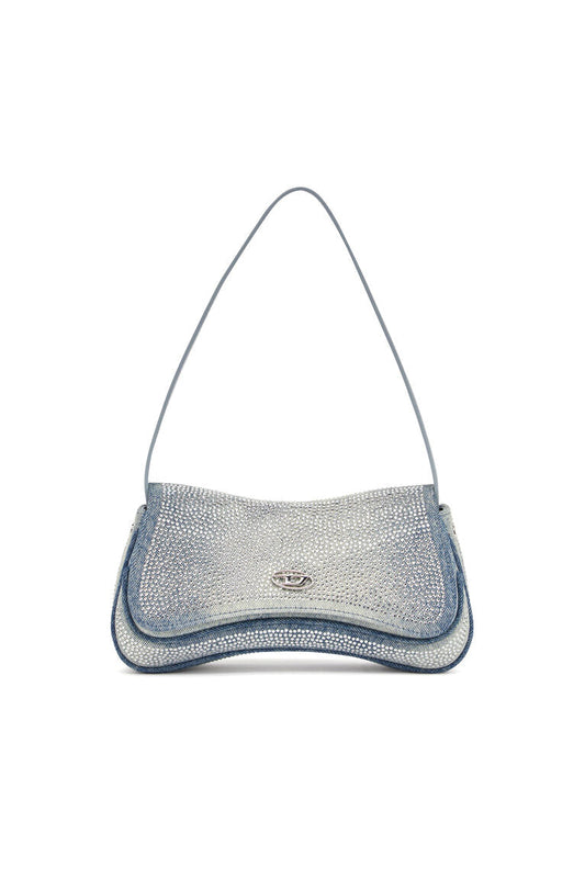 Play-Clutch Crystal in denim solarizzato