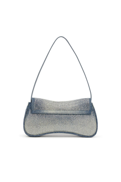 Play-Clutch Crystal in denim solarizzato